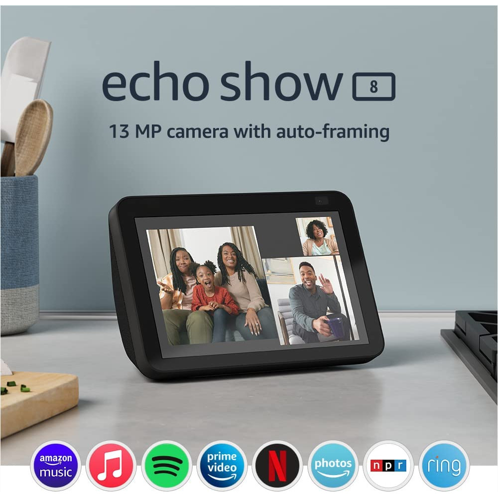 Echo Show 8 2nd Gen HD smart display with Alexa and 13